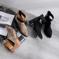 new fashion brand luxury womens boots 2022 winter ladies elegant shoes high heels british style ankle booties woman boot