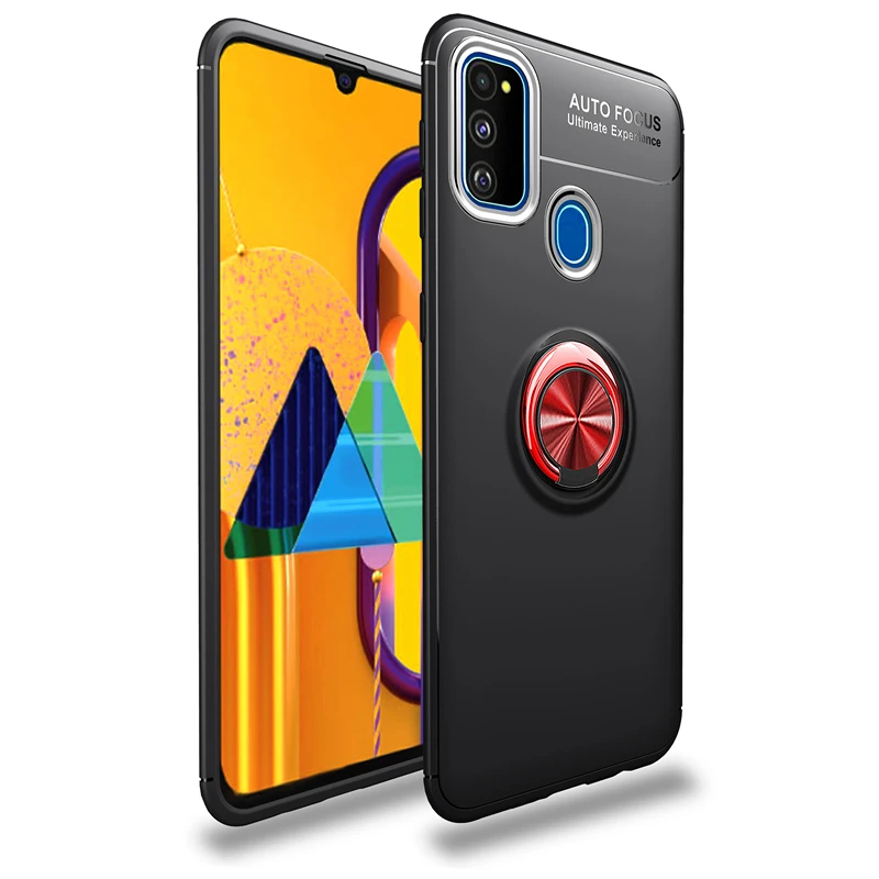 Black Red Чехол-кольцо для samsung Galaxy M30S, мягкий силиконовый чехол-накладка для samsung Galaxy M30S M30 M20 M10, чехол для телефона s - Цвет: Black Red