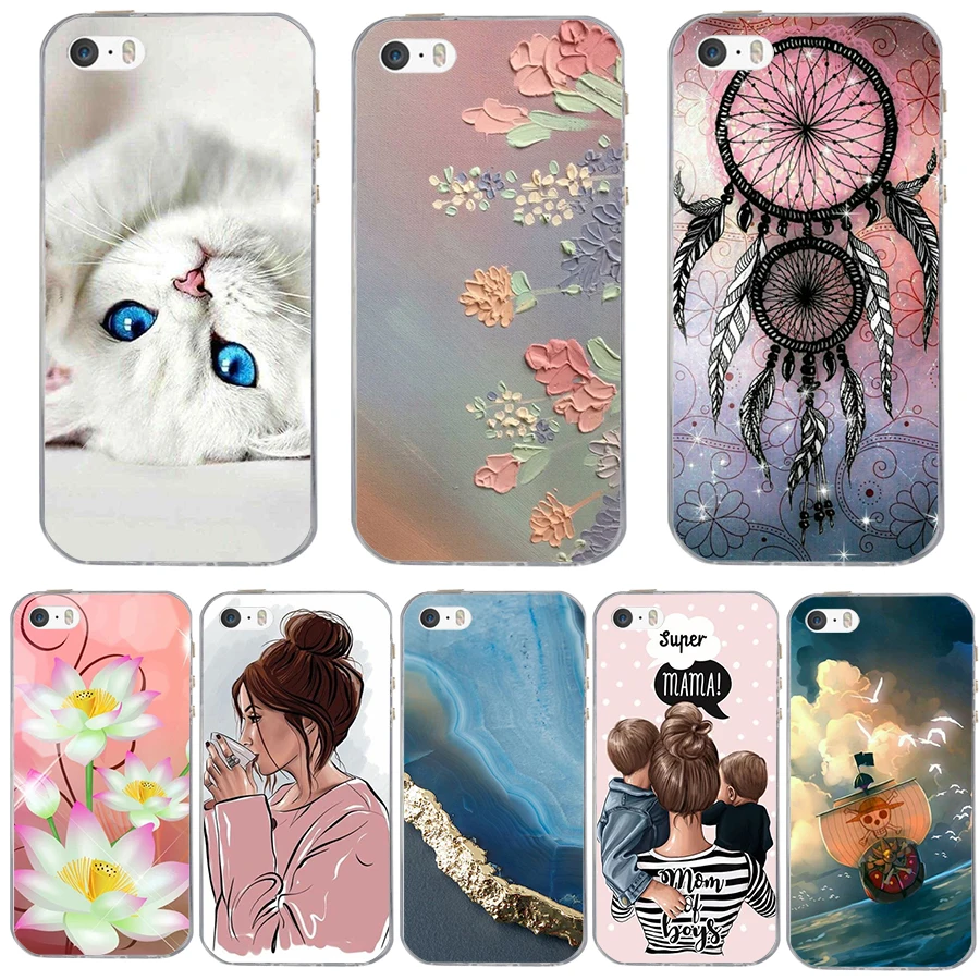 Чехол для iphone 4 4s 5 5s se силиконовый мягкий ТПУ чехол | Мобильные телефоны и