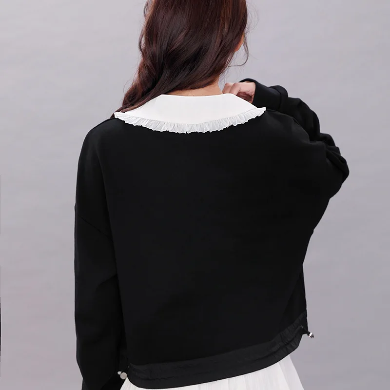 Linbaiway 2021 белые блузки рубашка ложный воротник винтажный женский съемный половина