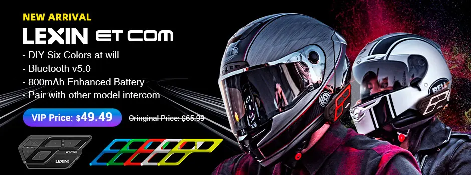 

2PCS Lexin B4FM 4 Way Bluetooth Motorcycle Helmet Intercom Headsets,BT Wireless Communication Intercomunicadores Motorbike Music
