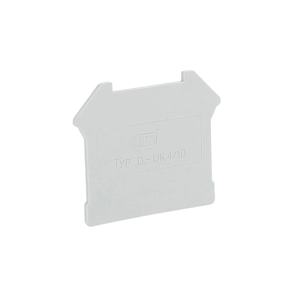 

D-UK4/10 for UK 3N UK5N UK6N UK10N UIK16 UK25Terminal Block Accessories End Cover Plate Din Rail Terminal Blocks 10pcs