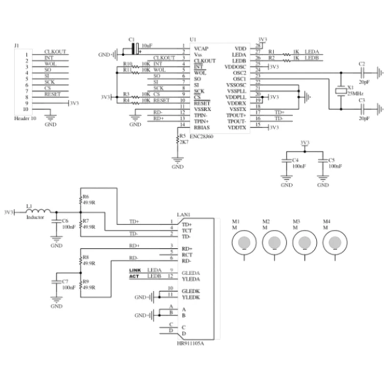 Mini ENC28J60 Ethernet Shield/Ethernet Shield For Nano SPI Interface LAN Network Module | Компьютеры и офис