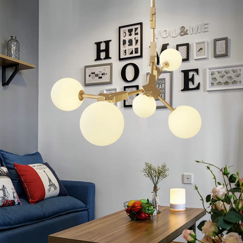 Подвесные светильники Magic Bean подвесные с золотыми железными ветвями Светильники