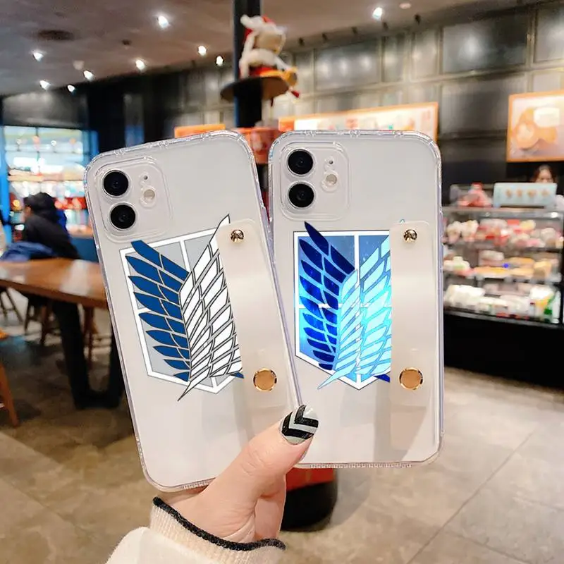 

attack on titan Phone Case for iPhone 11 12 pro mini 7 8 Plus X XS XR Max Cover Hand Band Cases Soft TPU