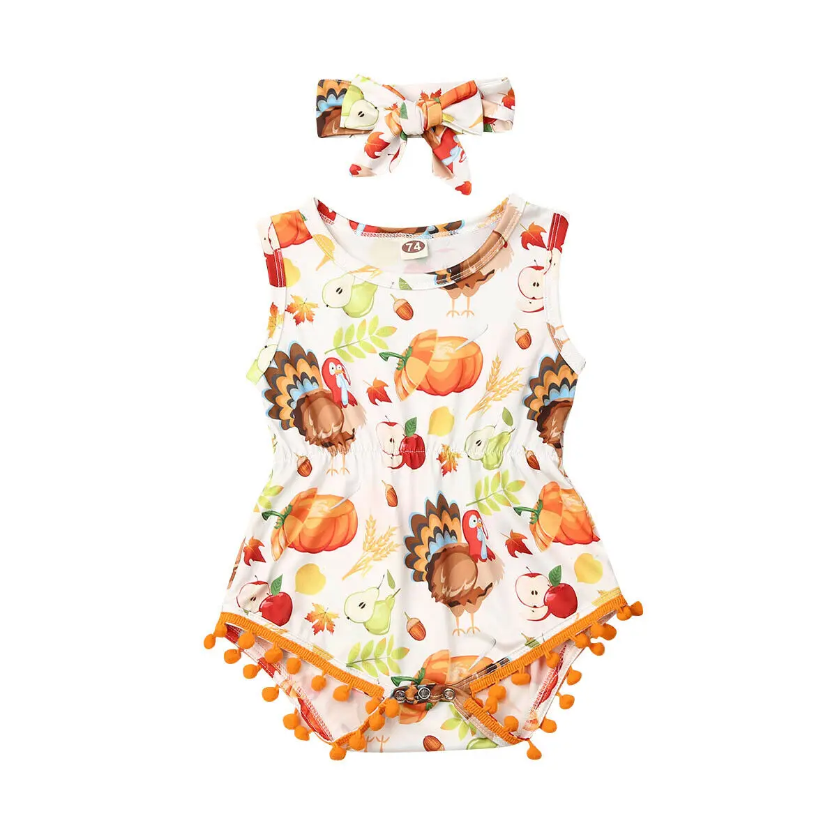 Милый комплект детской одежды для девочек на Хэллоуин одежда без рукавов Турция