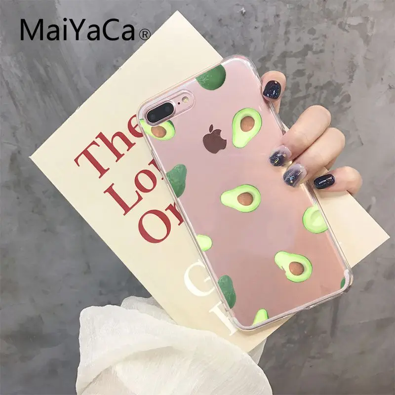 Мягкий силиконовый чехол MaiYaCa с мультяшным рисунком авокадо из ТПУ для iPhone 8 7 6 6S Plus X XS MAX 5 5S SE XR 10 Fundas Capa
