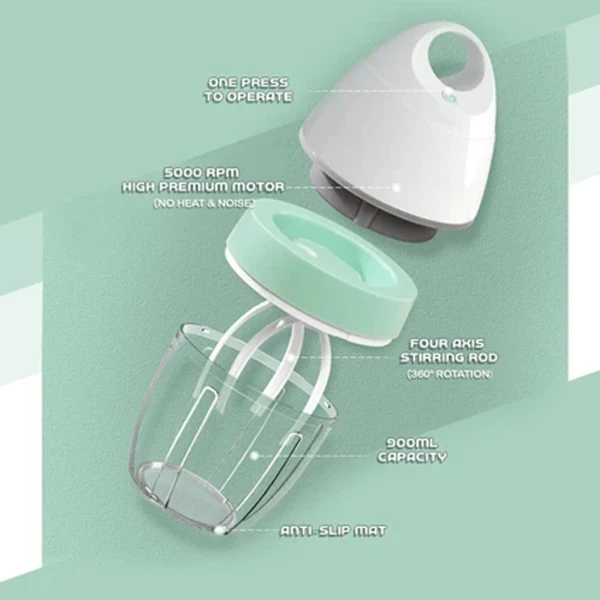 

Mini Household Convenience Automatic Egg Whisk And Cream Mixer Milk Frother For Home Kitchen JS23