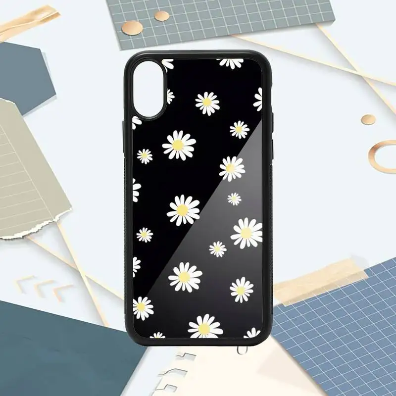 

Daisy Sunflower folwer pattern Phone Case PC for iPhone 11 12 pro XS MAX 8 7 6 6S Plus X 5S SE 2020 XR