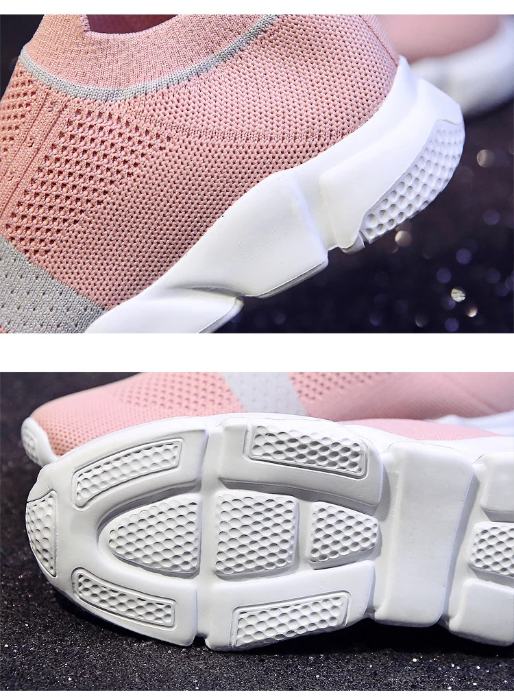 

Women Chunky Sneakers Summer Slip On Air Mesh Breathable Sock Sneaker Women Shallow Wedge Sneakers Woman Mixed Colors