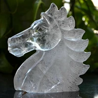 natural carved crystal horsehead skull crystal animal head manual sculpturedecorate home trinketssmall gifts