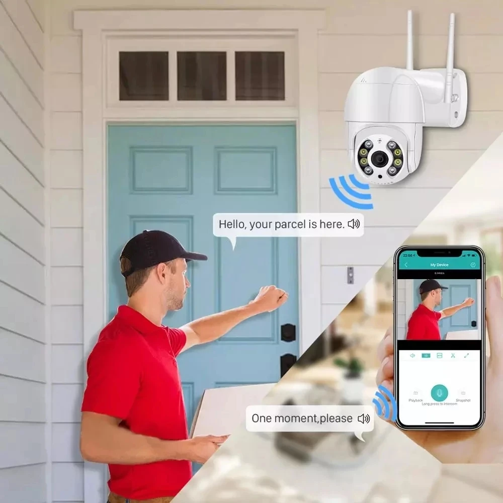 

IP Camera 5MP HD AI Human Detection Audio Wireless CCTV Security Camera P2P Digital Zoom Surveillance Wifi Camera Outdoor