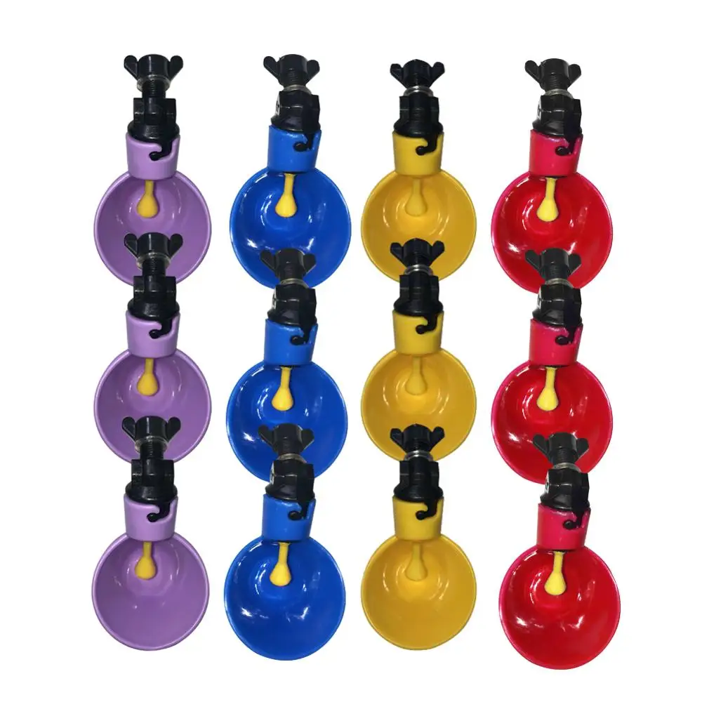 

Plastic Chicken automatic Drinking Cups with screw Poultry Nipple Dinker for chicks quail pigeon Automatic Drinking Supplies