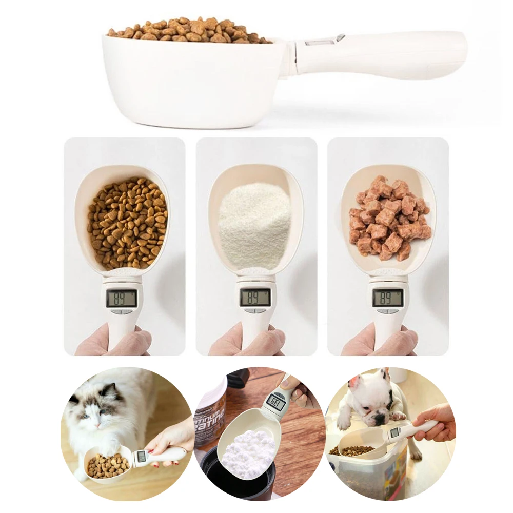 

Pet feeding bowl kitchen scale water measuring spoon measuring spoon measuring cup portable pet feeding product with LED display