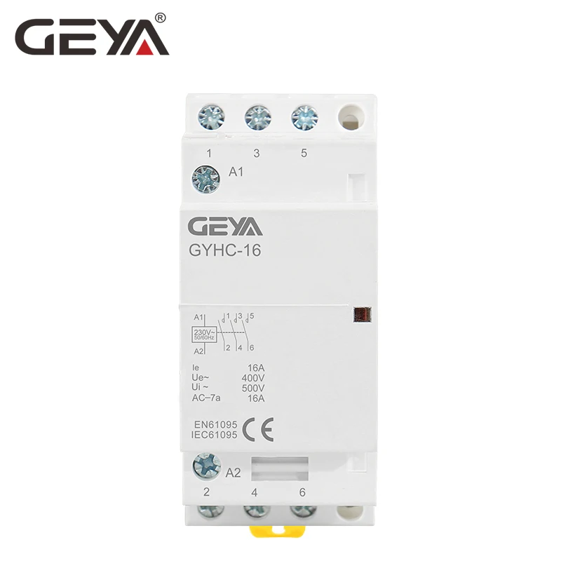GEYA AC Контактор 3 полюса 16A 20A 25A 3NO 220 В din-рейку бытовой контактор автоматический