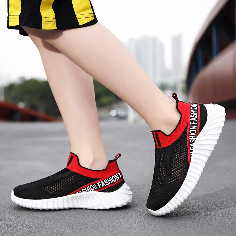 

New Casual Sneakers Boys Slip On Sports Shoes Children Running Kids Trend Walking Tenis Infanti LightWeight Outdoor Soft Bottom
