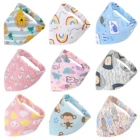 1 шт., детская треугольная бандана, слюнявчик, Мягкий впитывающий нагрудник для кормления мальчиков, нагрудники для девочек