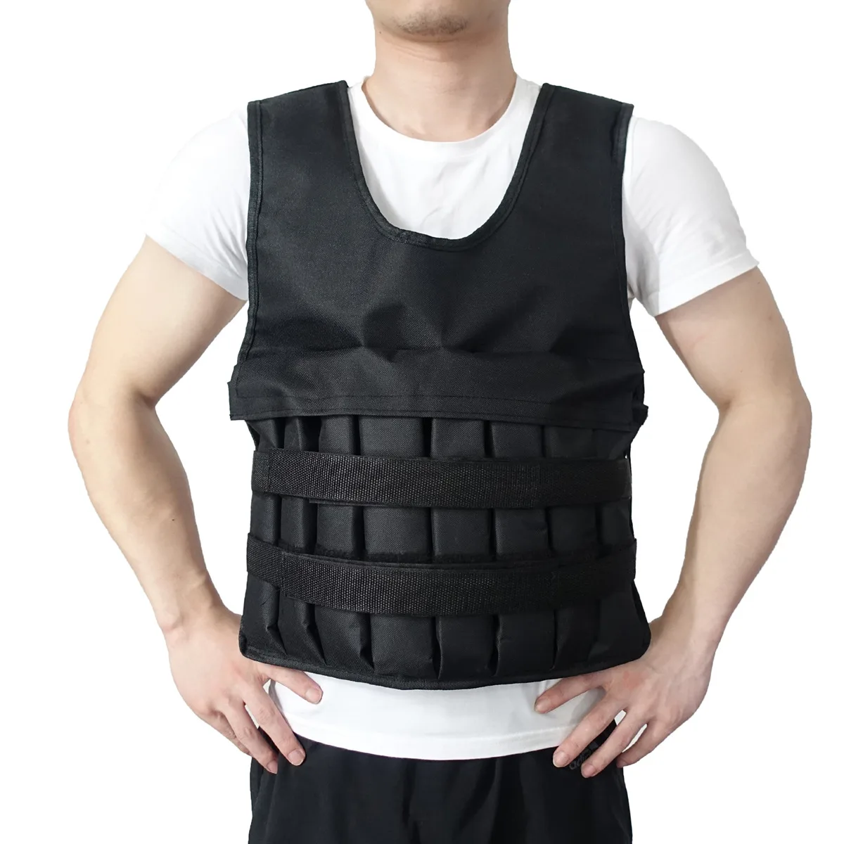 

Loading Weight Vest Workout Equipment Gym Oxford Cloth Adjustable Waistcoat For Strength Training Running Exercises Fitness