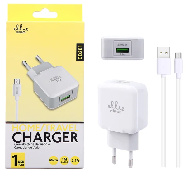 

Ellietech Mobile Fast Charging Micro USB Cable Data Cable for Home or Travel.