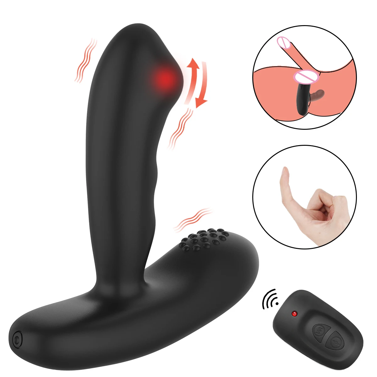 Waterproof USB Black Power Battery Rechargeable ABS Handheld Strong Speed Prostate Other Massager Products for Men