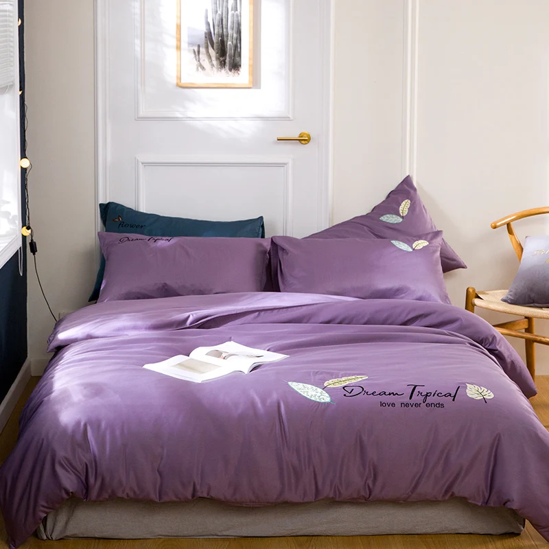 Комплект постельного белья из шелка с цветочным принтом | Дом и сад