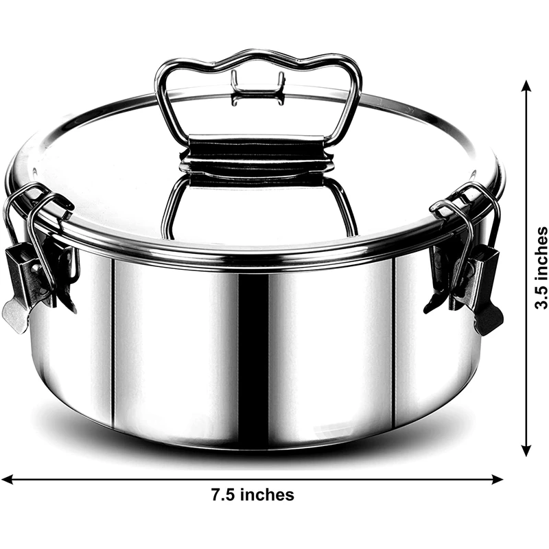 

Stainless Steel Flan Mold with Lid and Easy Lift Handle, Accessories for 6, 8 Qt Baking, 2-Qt Cake Pan