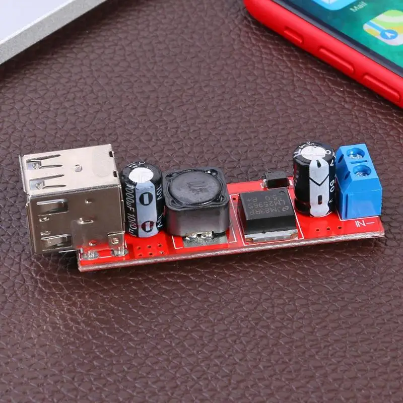 LM2596 автомобильное зарядное устройство с двойным выходом USB 12 В/24 В/36 В до 5 3 А