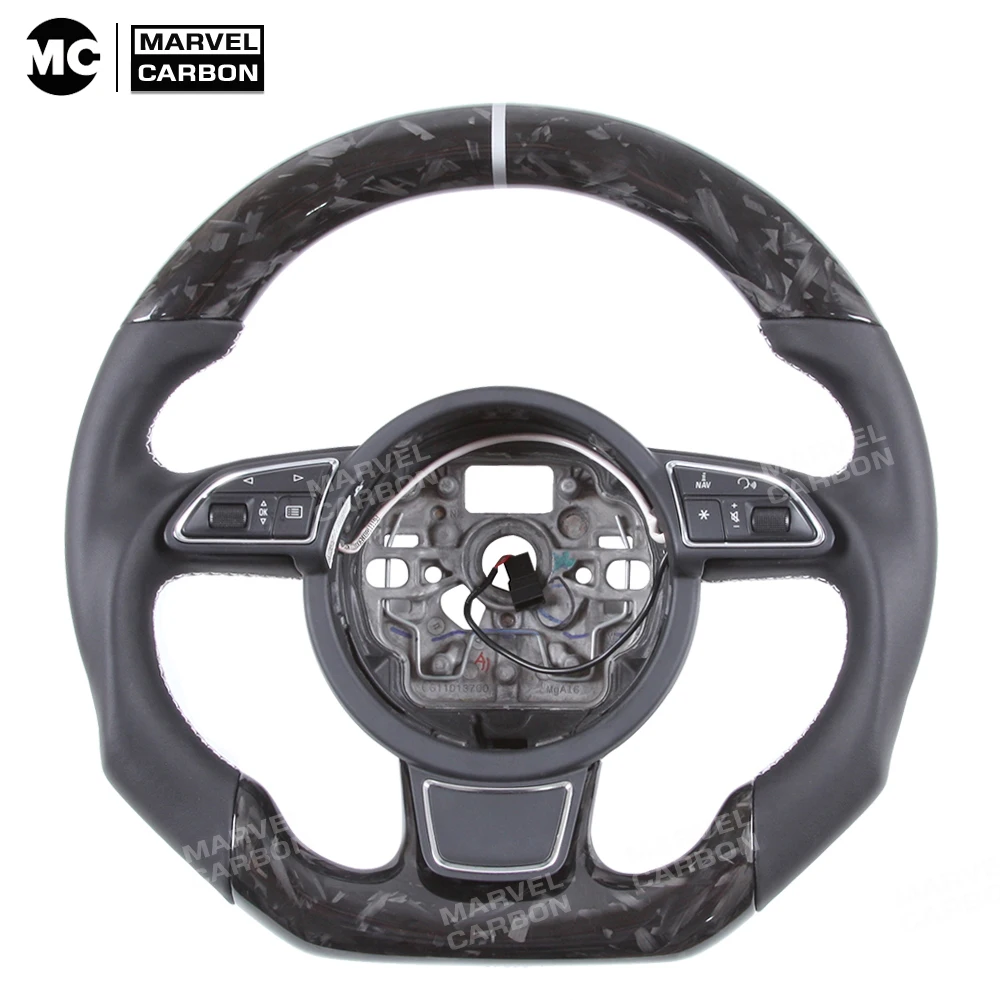 

100% натуральное углеродное волокно рулевое колесо, совместимое с Audi A4 CF