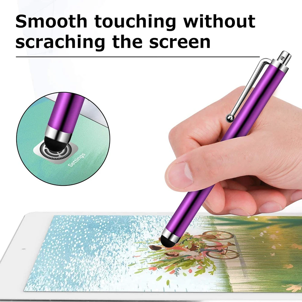 10pcs/lot Universal Stylus Pen Capacitive Screen Touch Pens Multi Color Drawing Click Pencil for Tablet Android Mobile Phone | Компьютеры