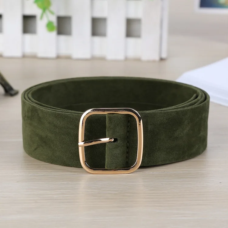 Модный женский ремень Colle черный замшевый из искусственной кожи платье с