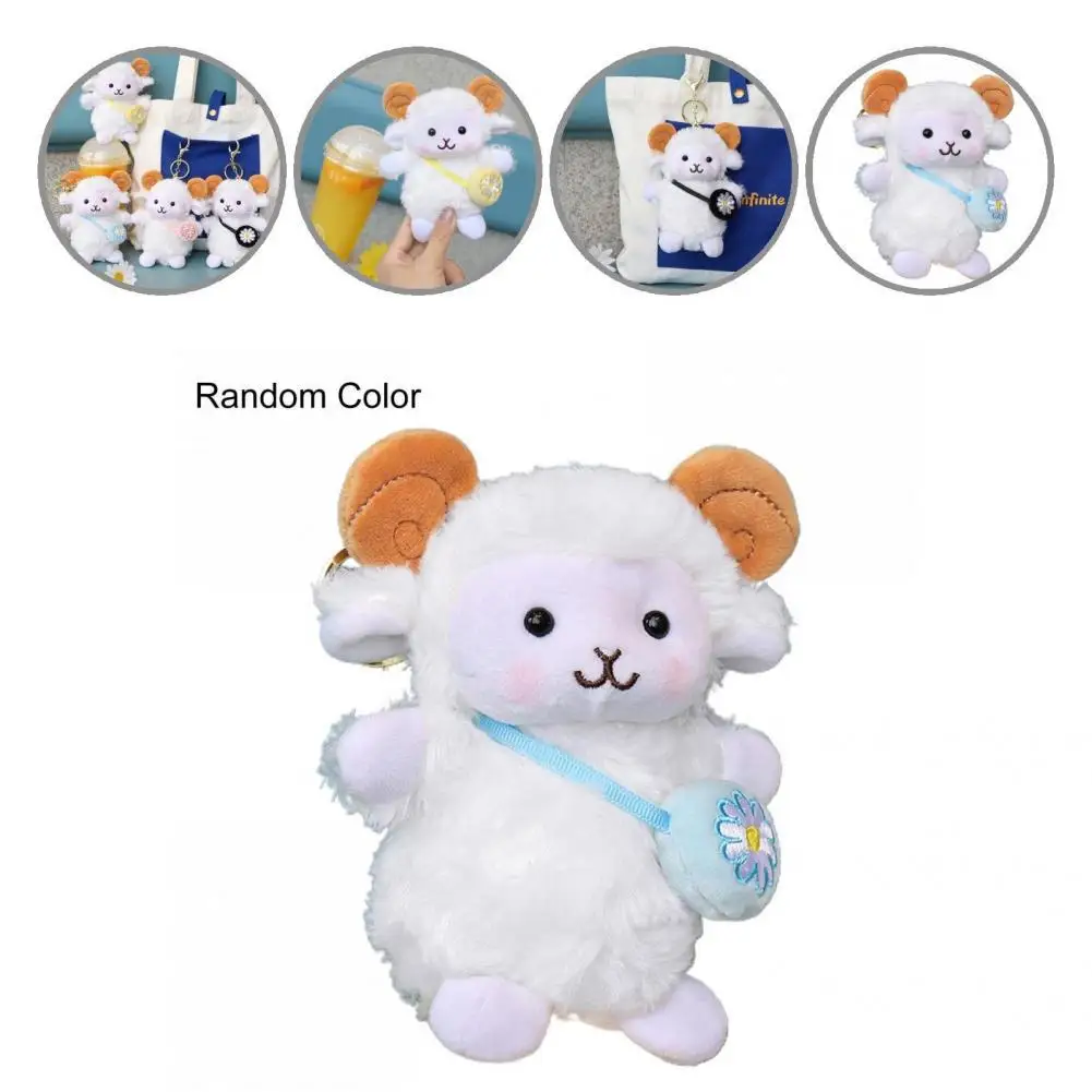 

Lovely Doll Pendant Portable Plush Doll Adorable Soft Touch Feeling Cartoon Cute Sheep Shape Plush Toys Kids for Gifts