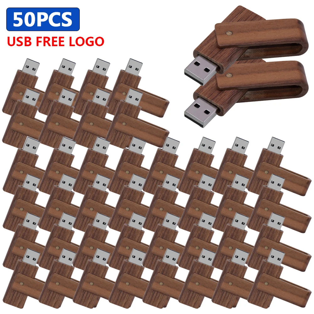 

50pcs/lot usb 2.0 flash drive 64GB 32GB 16GB 8GB 4GB pen drive pendrive waterproof wooden disk memoria cel usb u disk stick gift