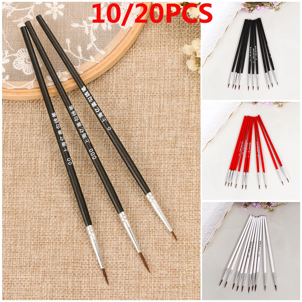

10/20pcs Fine Hand Painted Thin Hook Line Pen Art Supplies Drawing Art Pen Paint Brush Nylon Brush Acrylic Painting Pen