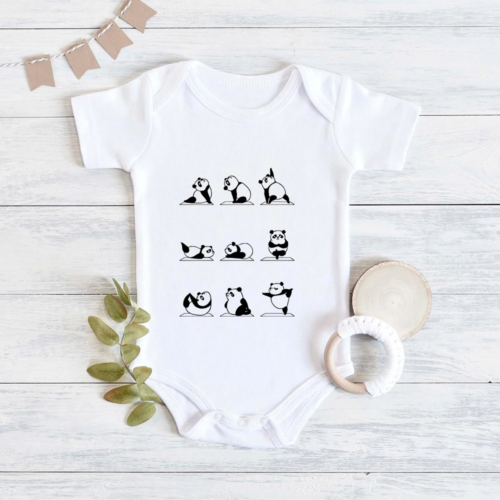 Ropa divertida de pr&aacute;ctica de Yoga para ni&ntilde;os, Body de dibujos animados para beb&eacute;, estilo Harajuku, ni&ntilde;a reci&eacute;n nacida, verano, 2021-0