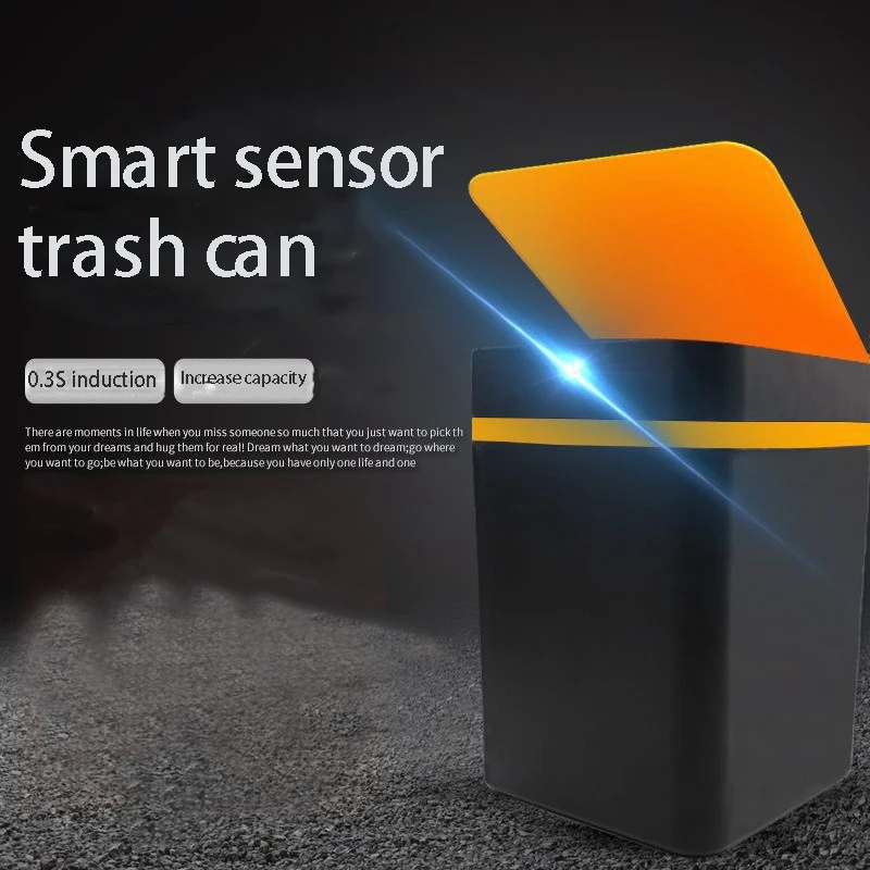 

Smart Trash Can Automatic Induction Silent Sanitary Bucket for Kitchen,Bedroom,Living Room and Bathroom USB Charging