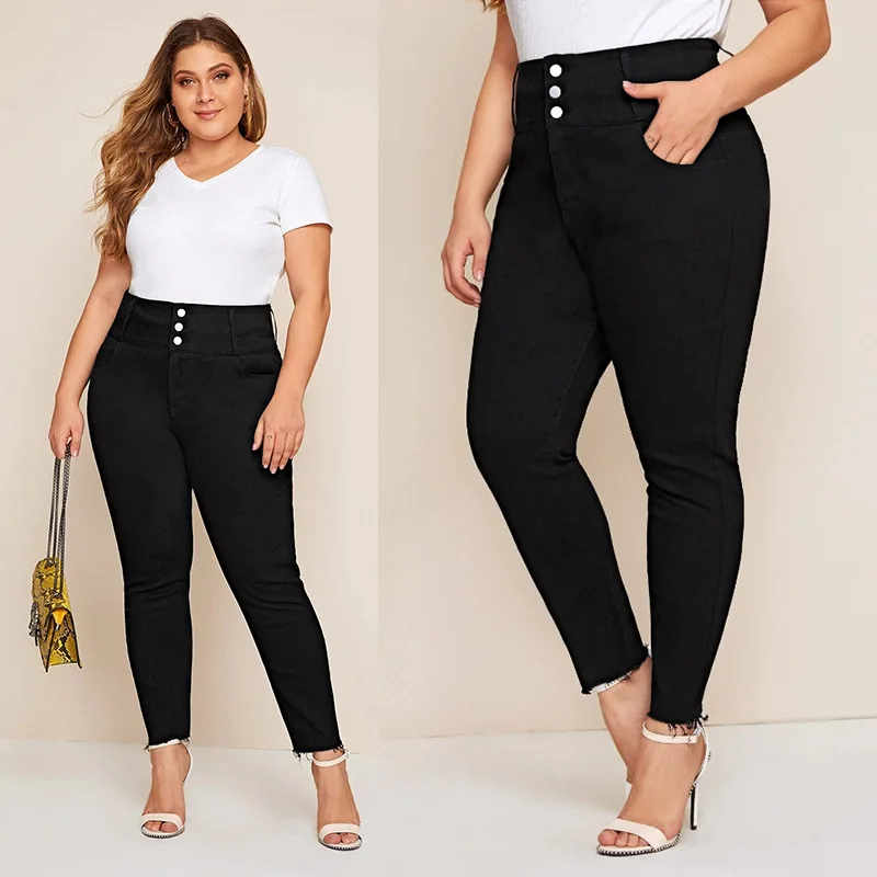 

6J REALLY WESTERN USA EURO AFRICA SIZE High Waist Pencil Pants custom logo print on product and package from 1pc dropship