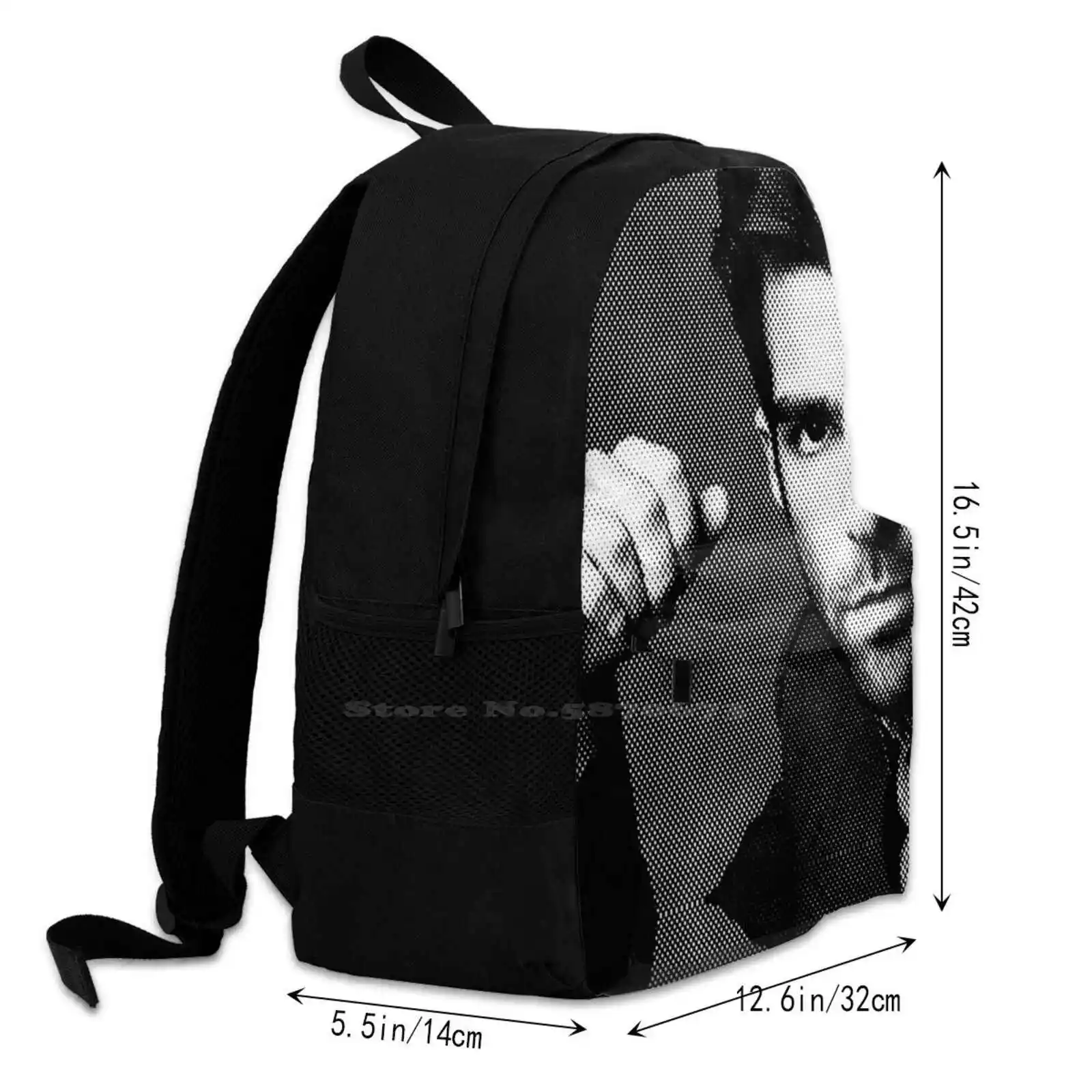 Рюкзак Quinto для студентов-подростков черно-белый дорожный портфель ноутбука с