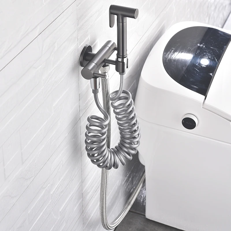 Bidets brass toilet sprayer faucet Chrome-plated Hand-held Wall-mounted Bathroom kitchen Faucet Bidet Sprayer With Hose | Обустройство