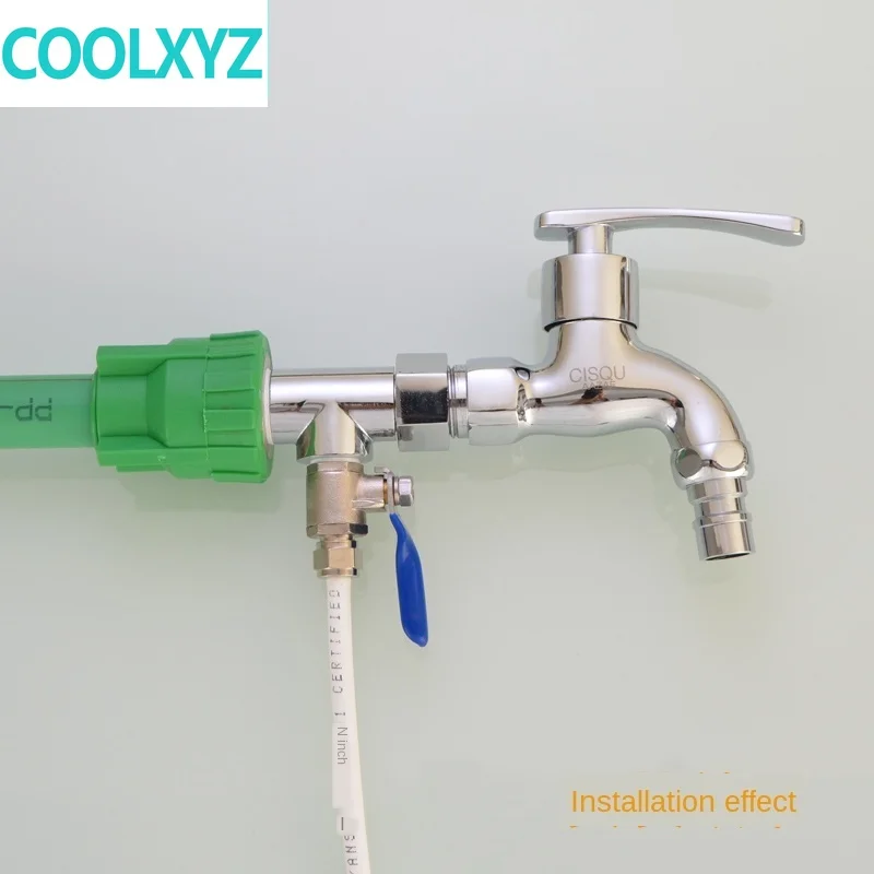 Тройник для очистителя воды бытовой фильтр на входе тройник 1/4 дюйма до шаровой