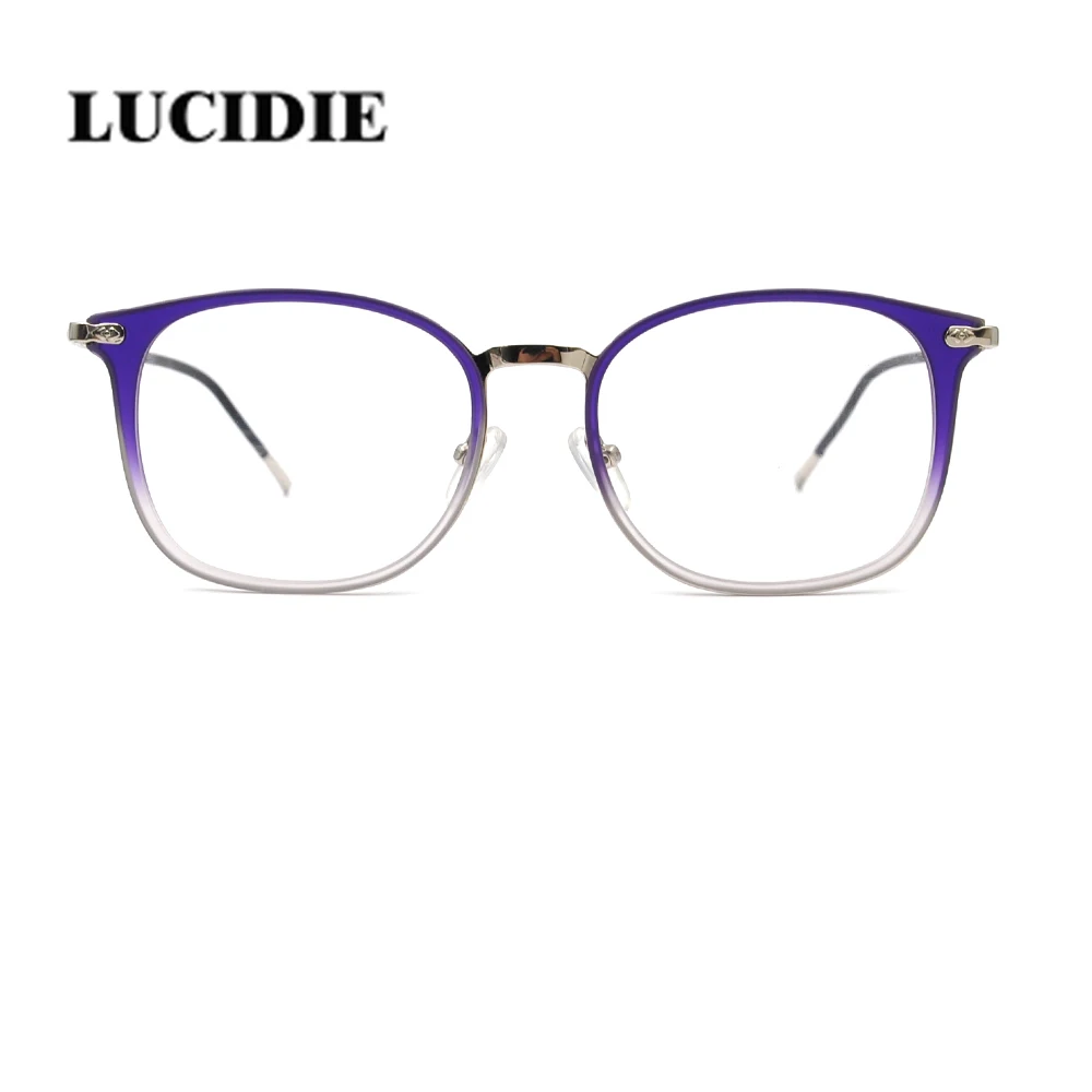 Модные женские очки в большой оправе фиолетовая оправа для очков из нержавеющей