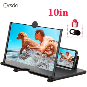 orsda 10 inch hd 3d mobile phone screen amplifier universal video for iphone samsung huawei millet phone stand screen free global shipping