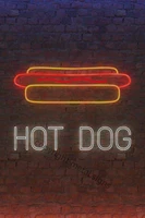 neon hot dog sign wall decor retro vintage metal sign tin sign tin plates neon sign for home club man cave cafe pub