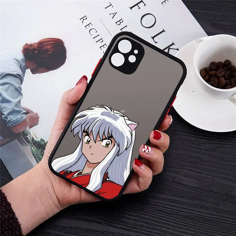 

Anime Inuyasha Phone Case For iPhone 12 11 Mini Pro XR XS Max 7 8 Plus X Matte transparent cover