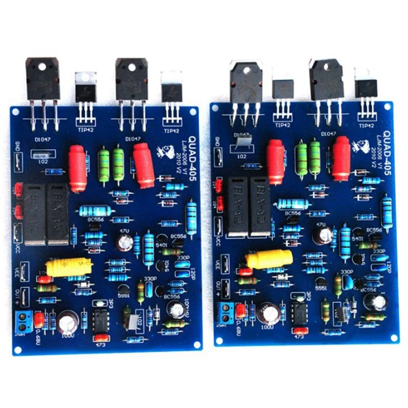 

HFES одна пара QUAD405 100 Вт 8R готовая Baord двухканальная Плата усилителя без силовой трубки