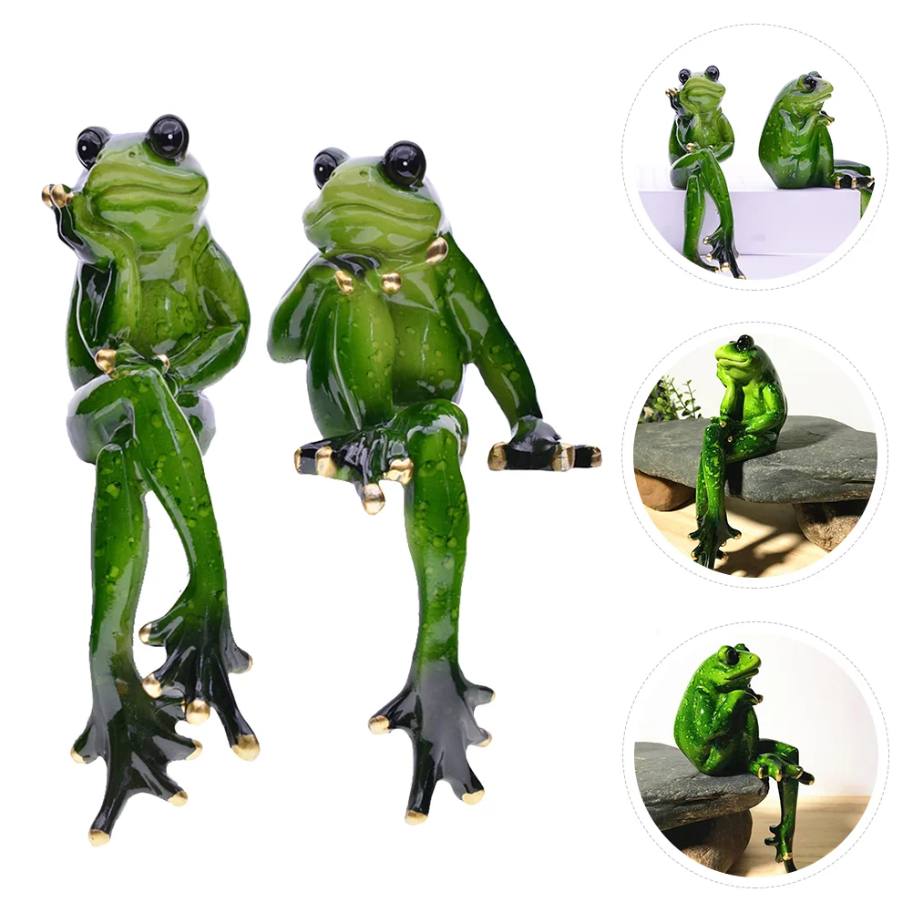 

2Pcs Figurines Sitting Garden Decorations Couple Statues