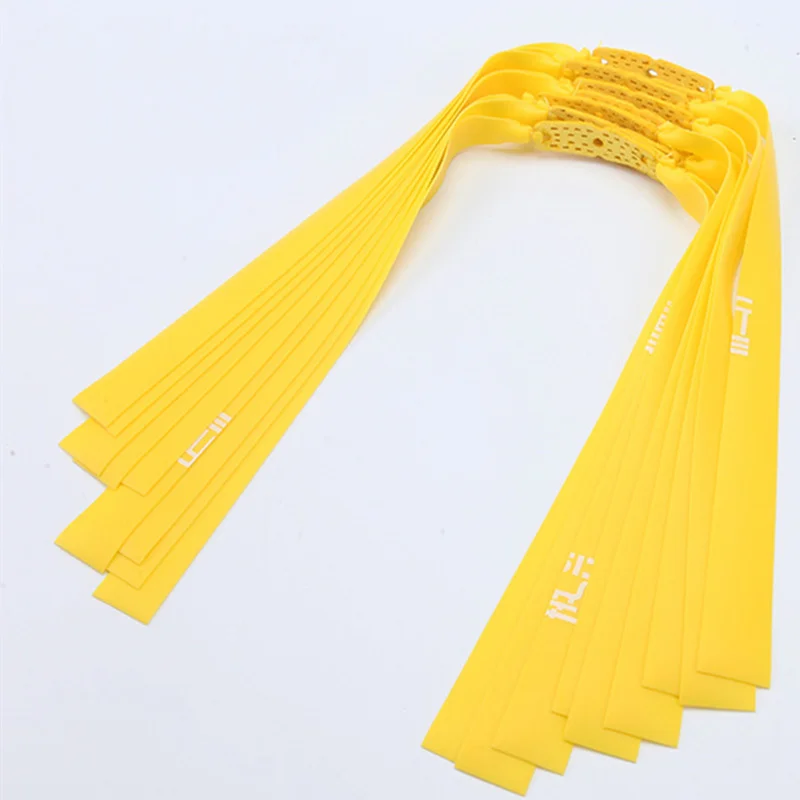 

5pc Slingshots Flat Rubber Band Thicknes 0.55-0.8mm 6 Color Catapult Natural Latex Flat Elastic Resilient for Shooting