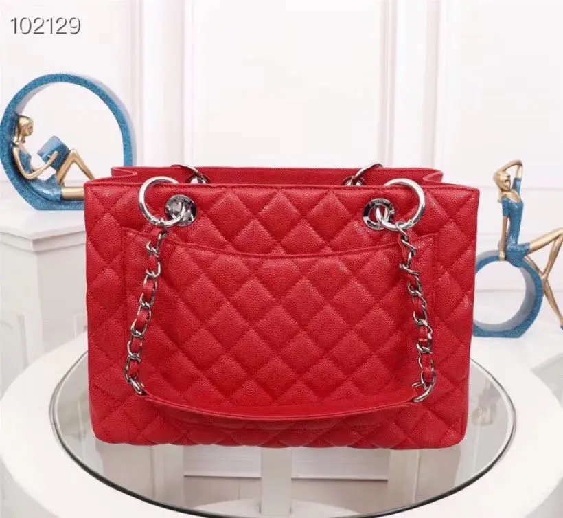 

2020 New large luxury women's bag top quality caviar leather ladies shoulder bag large capacity classic designer handbag