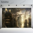 Пиратский освещение для корабля морской замок фотография Фоны Винтаж плакат 