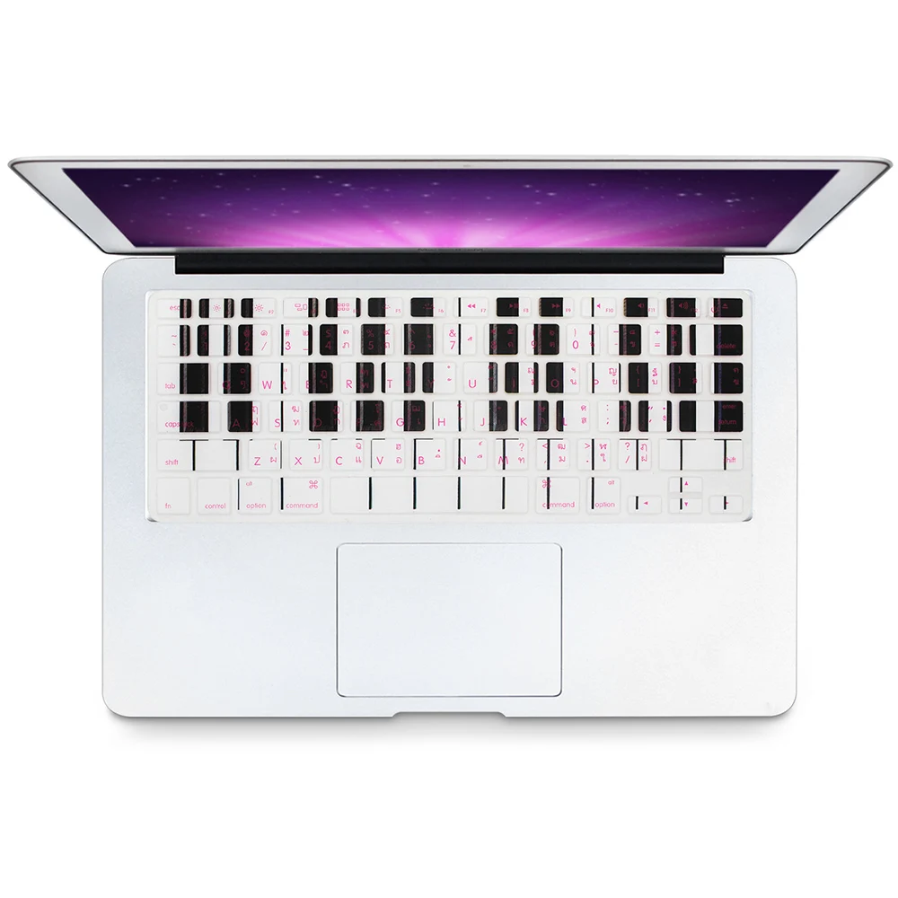 Чехол HRH силиконовый для клавиатуры стильный дизайн с защитой тайского языка Macbook