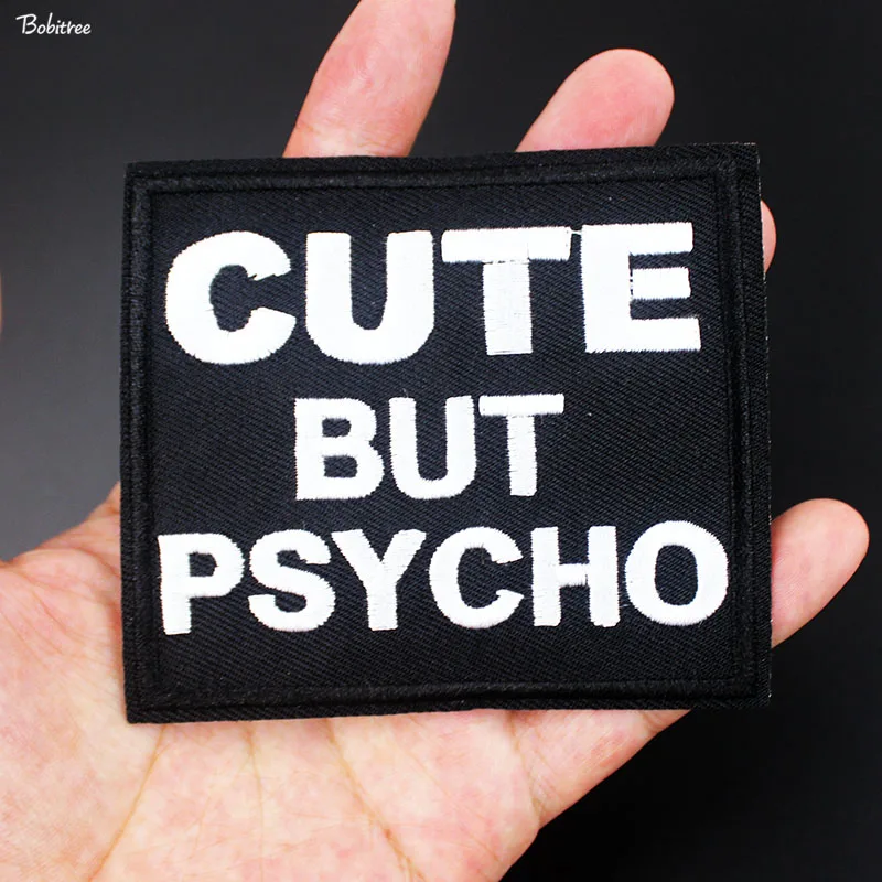 Милые железные нашивки с черными буквами для одежды креативный значок в полоску